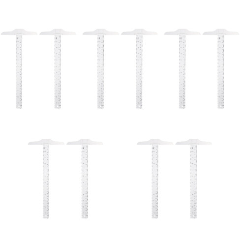 10 Pcs Supplies Plastic Student Ruler Square White 2