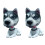 2Stk Graue Cartoon Hund Auto Schmuck Für Auto Oder Zuhause 2