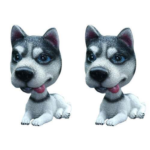2Stk Graue Cartoon Hund Auto Schmuck Für Auto Oder Zuhause 1