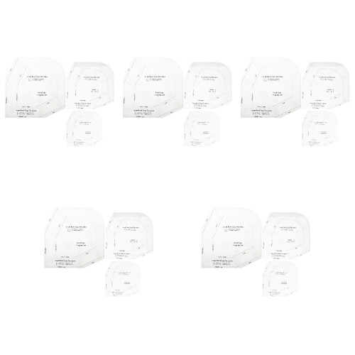 15Stk Professionelle Acryl Lineale Bowl Cozy Vorlage Für Patchwork DIY 2