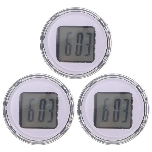 12Stk Mini Digitaluhr ABS Wasserdicht Auto Weiß