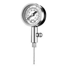 3Stk Robust Metall Air Pressure Gauge Für Volleyball Basketball Silber