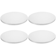 8Stk Wiederverwendbare Kuchenplatten Aluminiumfolie Grau Backzubehör