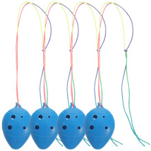 12Stk Blaue Kinder Ocarina ABS 6-Loch Anfänger Übungsinstrument