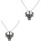 2Ensembles Pendentifs Animaux Style Punk Métal Multi Usage DIY 3