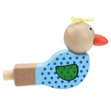 3Pièces Jouets Sifflets Bois Oiseaux Colorés Pour Jeu Enfant