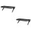 2Pièces Étagère Noire Pliable Pour Support Moniteur Écran 5