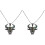 2Ensembles Pendentifs Animaux Style Punk Métal Multi Usage DIY 2