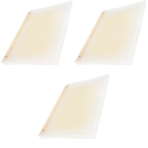 3Pièces Housse Protège-Cahier Transparent Pour Et Notes A4 2