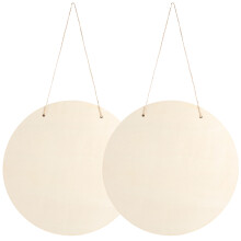 10 Sets Round Blank Wooden Boards for Crafts