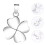 2Pièces Collier Clavicule Argenté Élégant Pour Soirée Carnaval 10