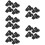 20Pièces Pinces Ventouse Noir, Rangement Stable Billets Ticket 11