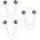3Pièces Clips Broches Vêtements Mode 5
