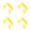 8Pcs Yellow Plastic Floor Jack Handle Hydraulic Jack Lifting Accessory 8