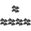 20Pièces Pinces Ventouse Noir, Rangement Stable Billets Ticket 5