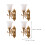 8Pièces Mini Lampes Murales Dorées Élégantes Pour Décor De Maquette 8