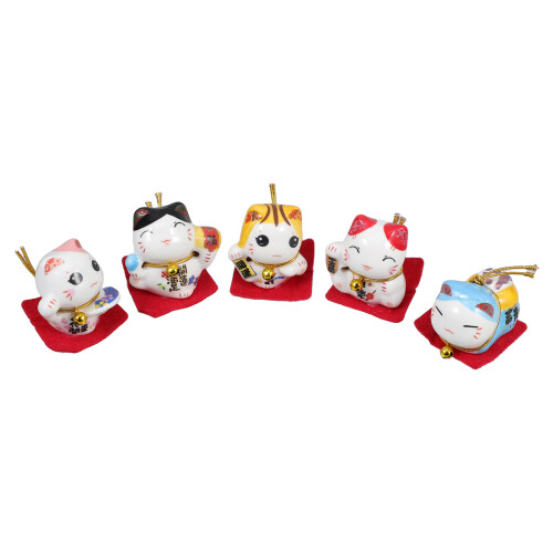 20Pcs Reliable Ceramic Mini Cat Dashboard Decoration for Car Interiors 2