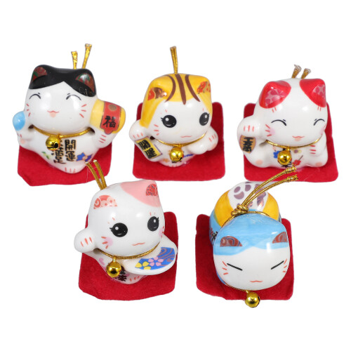 20Pcs Reliable Ceramic Mini Cat Dashboard Decoration for Car Interiors 1
