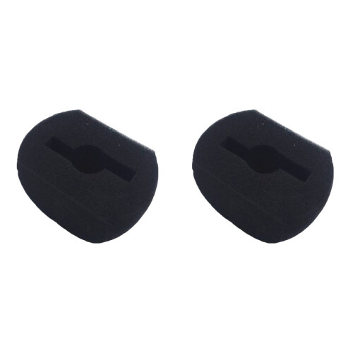 2Pcs Windproof Microphone Covers Black Sponge for Recorder Accessories 1