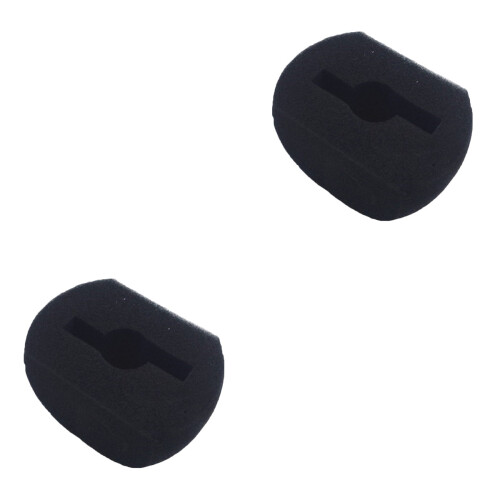 2Pcs Windproof Microphone Covers Black Sponge for Recorder Accessories 2