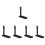 5Pcs Black Wooden Flute Display Stand Practical Wind Instrument Holder 7