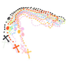 40Pcs Durable Plastic Cross Pendant Necklaces Glow in The Dark Variety