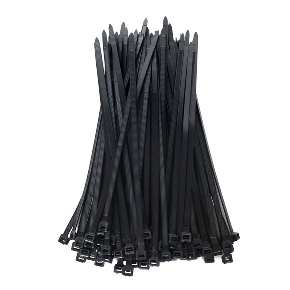 500Pcs Nylon Self-Locking Zip Ties Black Cable Wrap Cord Organizer 3221030158647