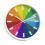 3Pcs Decorative Rainbow Wall Clock White ABS Mute Round Hanging Clock 1