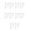 10Sets Lightweight Transparent Triangle Ruler Set for Geometric Tasks 7
