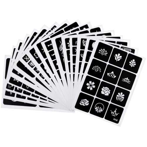 36Pcs Waterproof Temporary Stickers Black Body for Decor 1