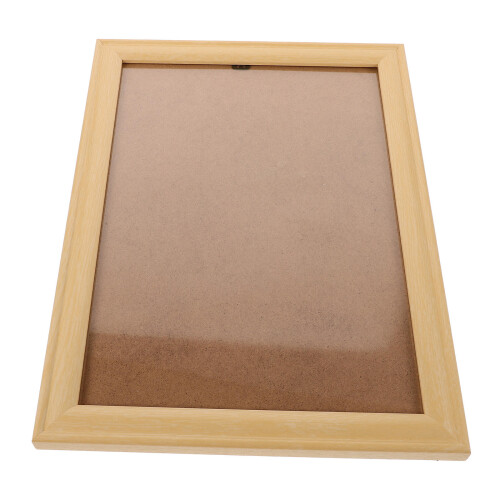 4Pcs Sleek Wood Acrylic Certificate Frames Beige for Awards Display 1