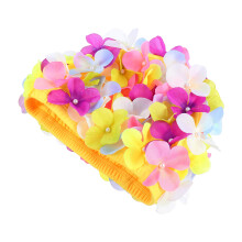 4Pcs Creative Flower Swim Caps Nylon Lightweight Waterproof Hats