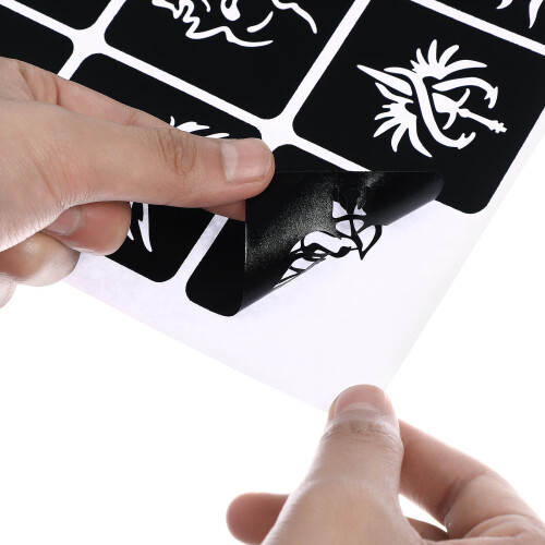 36Pcs Waterproof Temporary Stickers Black Body for Decor 2