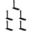 5Pcs Black Wooden Flute Display Stand Practical Wind Instrument Holder 8