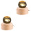 2Pcs USB Luminous Crystal Ball Music Box Light Brown Table Decor 3