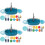 3Sets Plastic Bird Bath for Cage Assorted Color Durable Parrot Tub 8