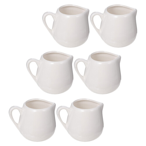 24Pcs White Ceramic Kitchen Sauce Jugs Milk Storage Containers