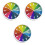 3Pcs Decorative Rainbow Wall Clock White ABS Mute Round Hanging Clock 3