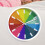 3Pcs Decorative Rainbow Wall Clock White ABS Mute Round Hanging Clock 10