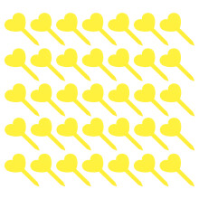 200Pcs Yellow Plant Label Tags Plastic Garden Markers for Flower Ids