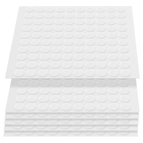 3000Pcs Clear Double Sided Adhesive Dots White for Craft Projects 2