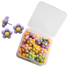 60Pcs Convenient Compact Thumbtacks Metal Plastic Map Accessories