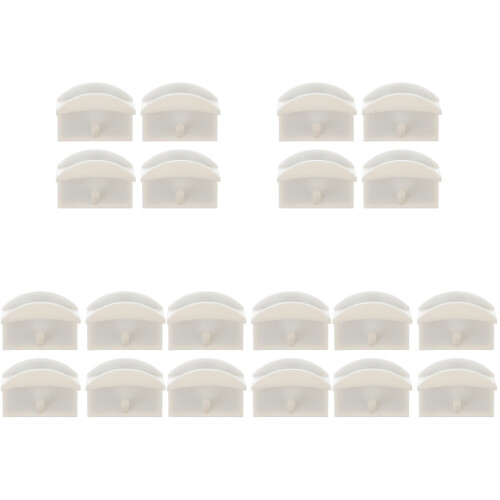 20Pcs Wall Hat Hook White Plastic Hat Rack for Home Use Caps Hangers 1