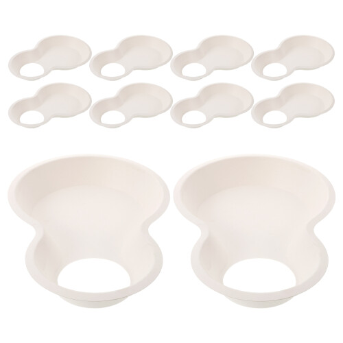 20Pcs White Paper with Cup Heavy Duty 1