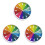 3Pcs Decorative Rainbow Wall Clock White ABS Mute Round Hanging Clock 2
