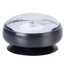 Set Of 3 Sucker Clock Bathroom Wall Waterproof Dark Grey