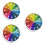 3Pcs Decorative Rainbow Wall Clock White ABS Mute Round Hanging Clock 7
