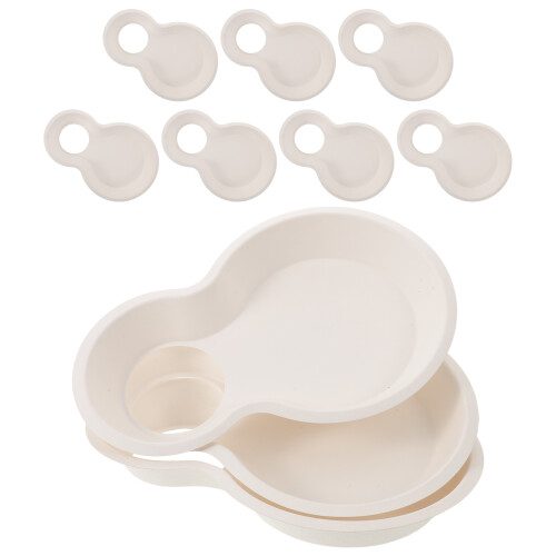 20Pcs White Paper with Cup Heavy Duty