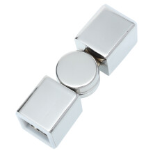 1Pc Silver Hinged Elbow Connector for Heavy Duty Curtain Rods