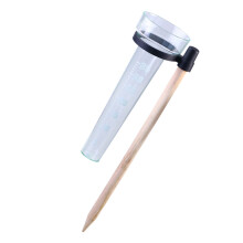 2Pcs Garden Outdoor Rainfall Gauge Ps Plastic Cup With Wooden Sticks